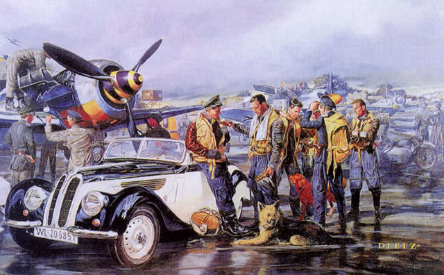 "Tough Day" - James Dietz - World War II Aviation Art